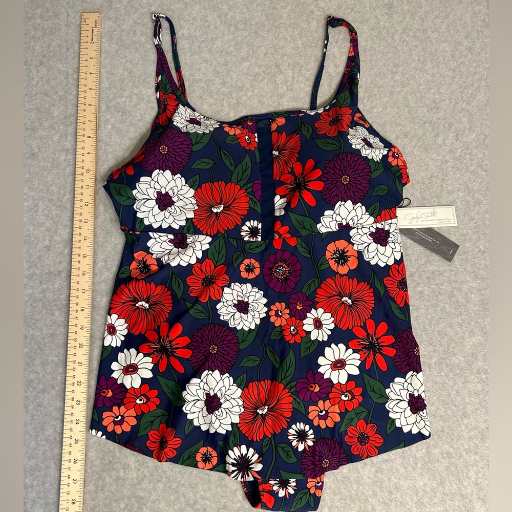 Jaclyn Smith Floral One Piece Bathing Suit size 22W
